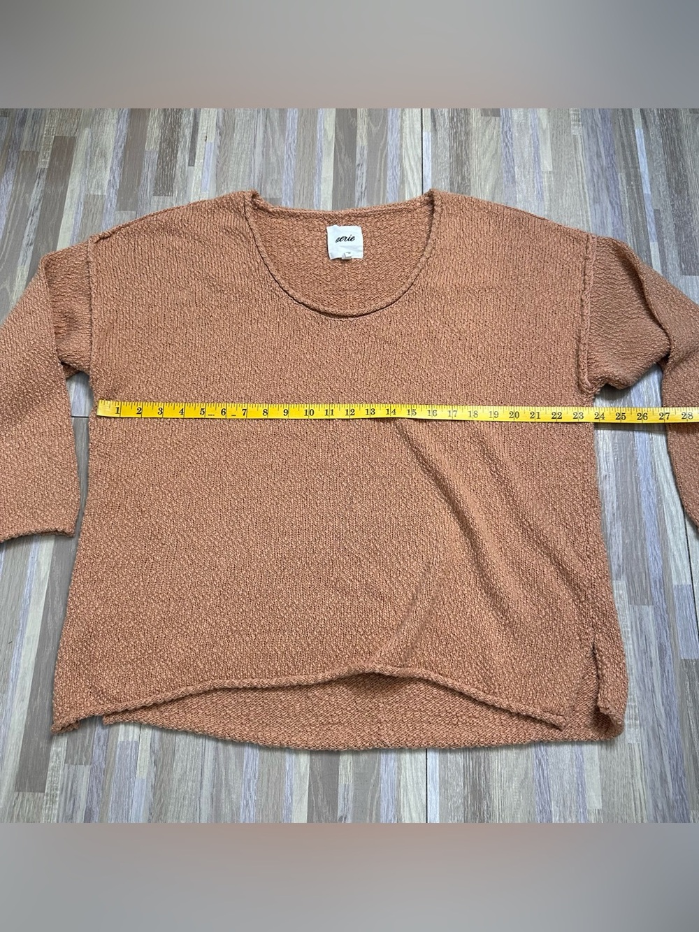 aerie Lightweight Scoop-Neck Oversized Sweater in Terracotta Women’s XL - Picture 2 of 9